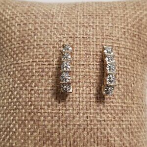 Silver 925 and Gold Drop Earrings